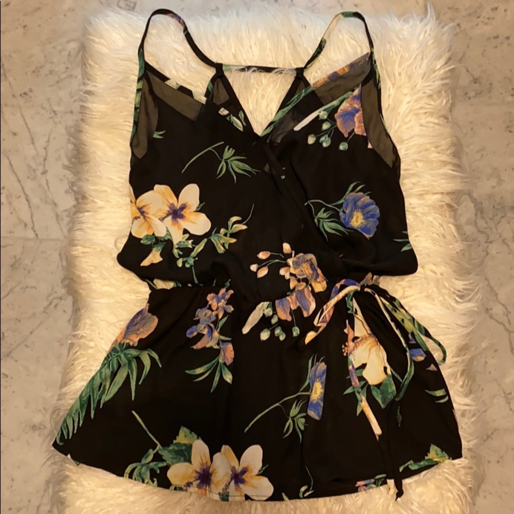 Flowered tank blouse